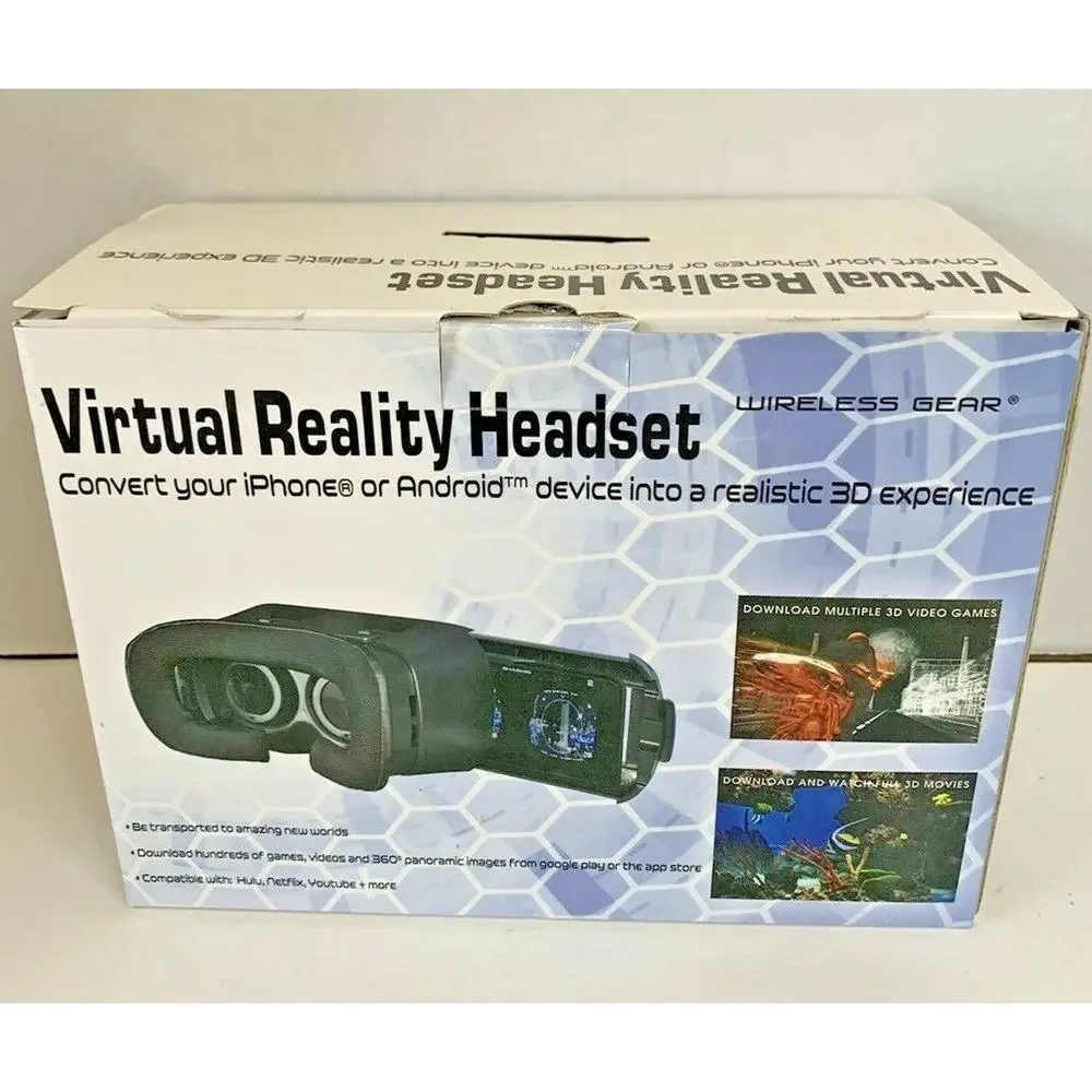 Virtual Reality Headset,Wireless‎ Gear Model G0391,3D Experience